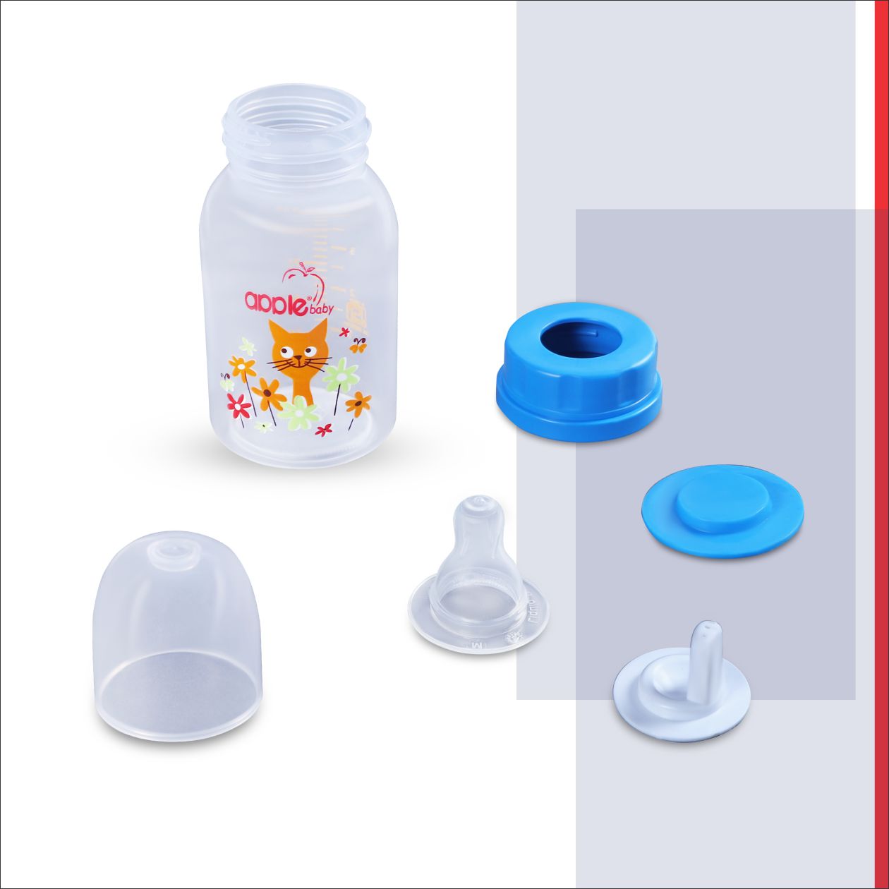 01A87_APPLE BABY FEEDING BOTTLE 4oz / 125 ML