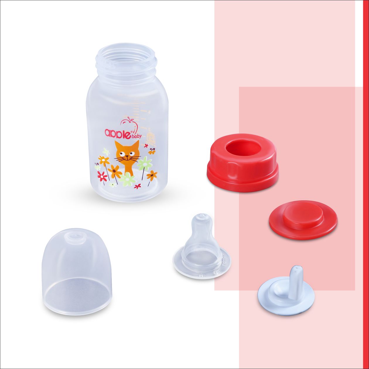 01A87_APPLE BABY FEEDING BOTTLE 4oz / 125 ML
