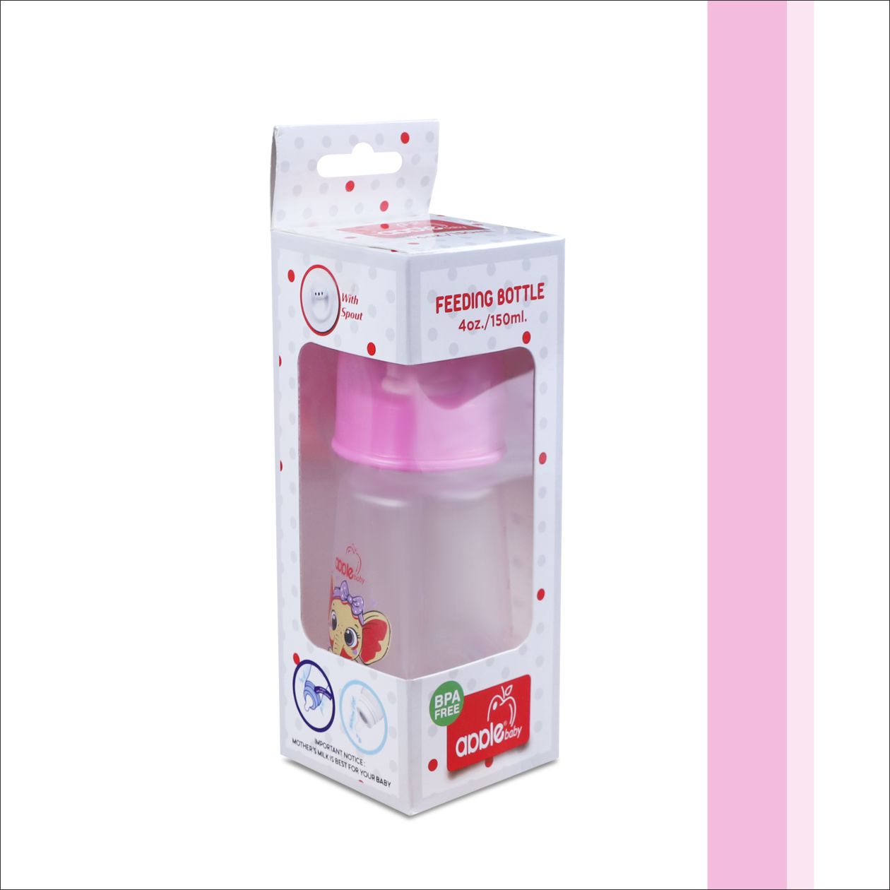 01A94_APPLE BABY FEEDING BOTTLE 4oz / 150 ML
