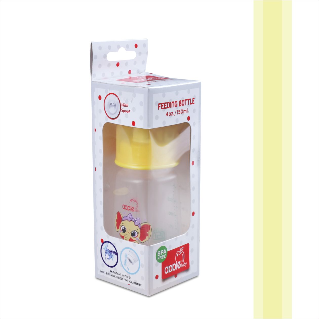 01A94_APPLE BABY FEEDING BOTTLE 4oz / 150 ML