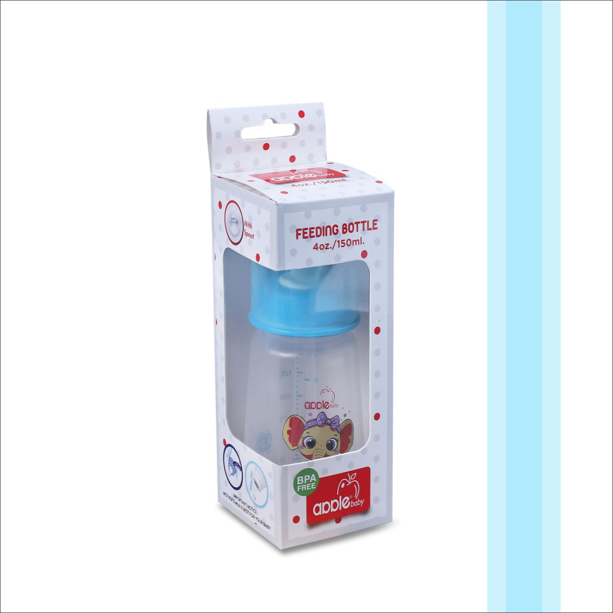01A94_APPLE BABY FEEDING BOTTLE 4oz / 150 ML
