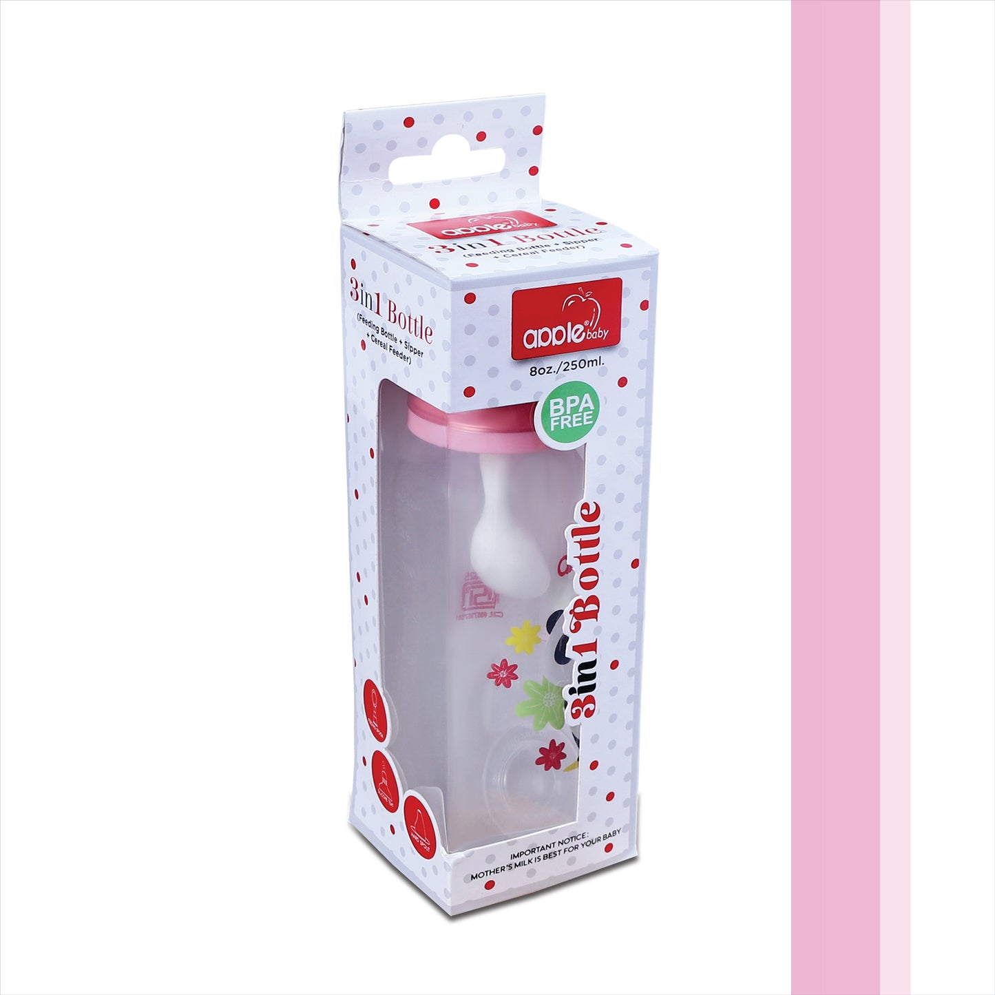 01A96-APPLE BABY FEEDING BOTTLE 8oz/250ml