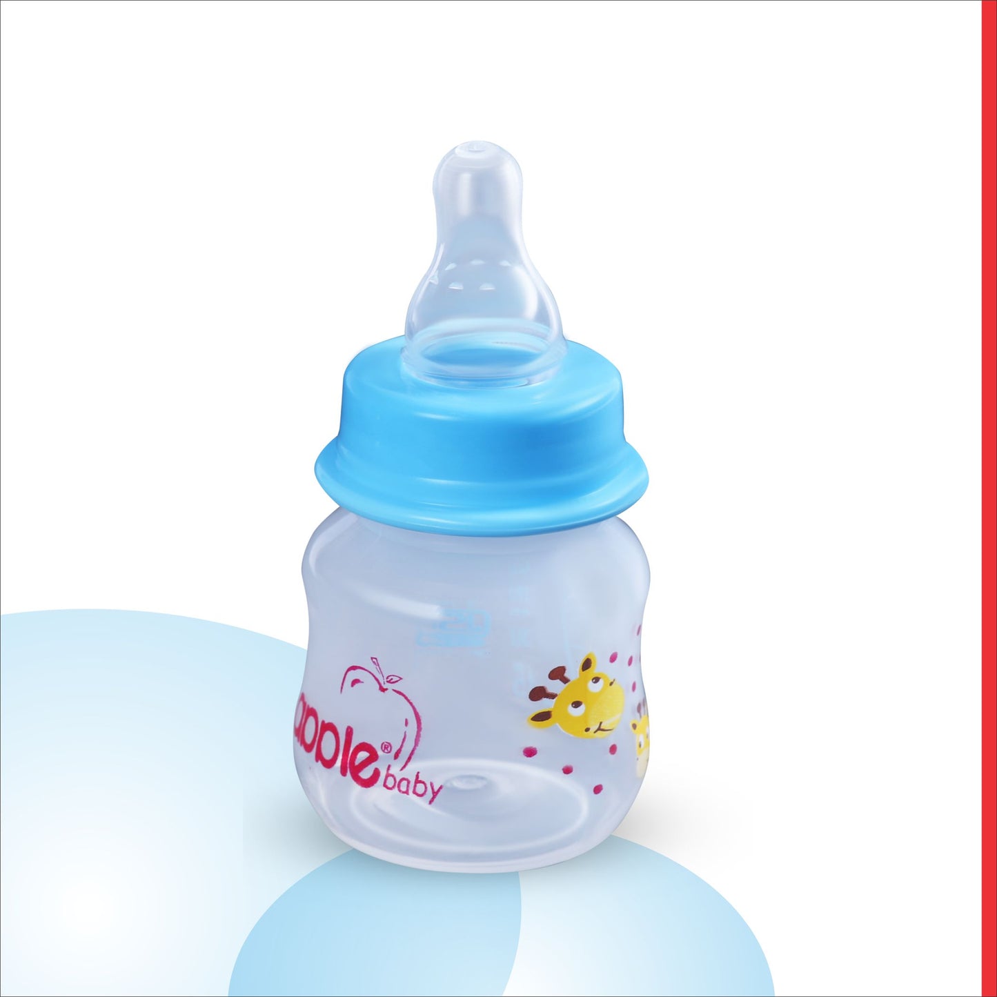 01A66_APPLE BABY BOOTS PLASTIC BOTTLE W SPOUT 2oz / 60 ML