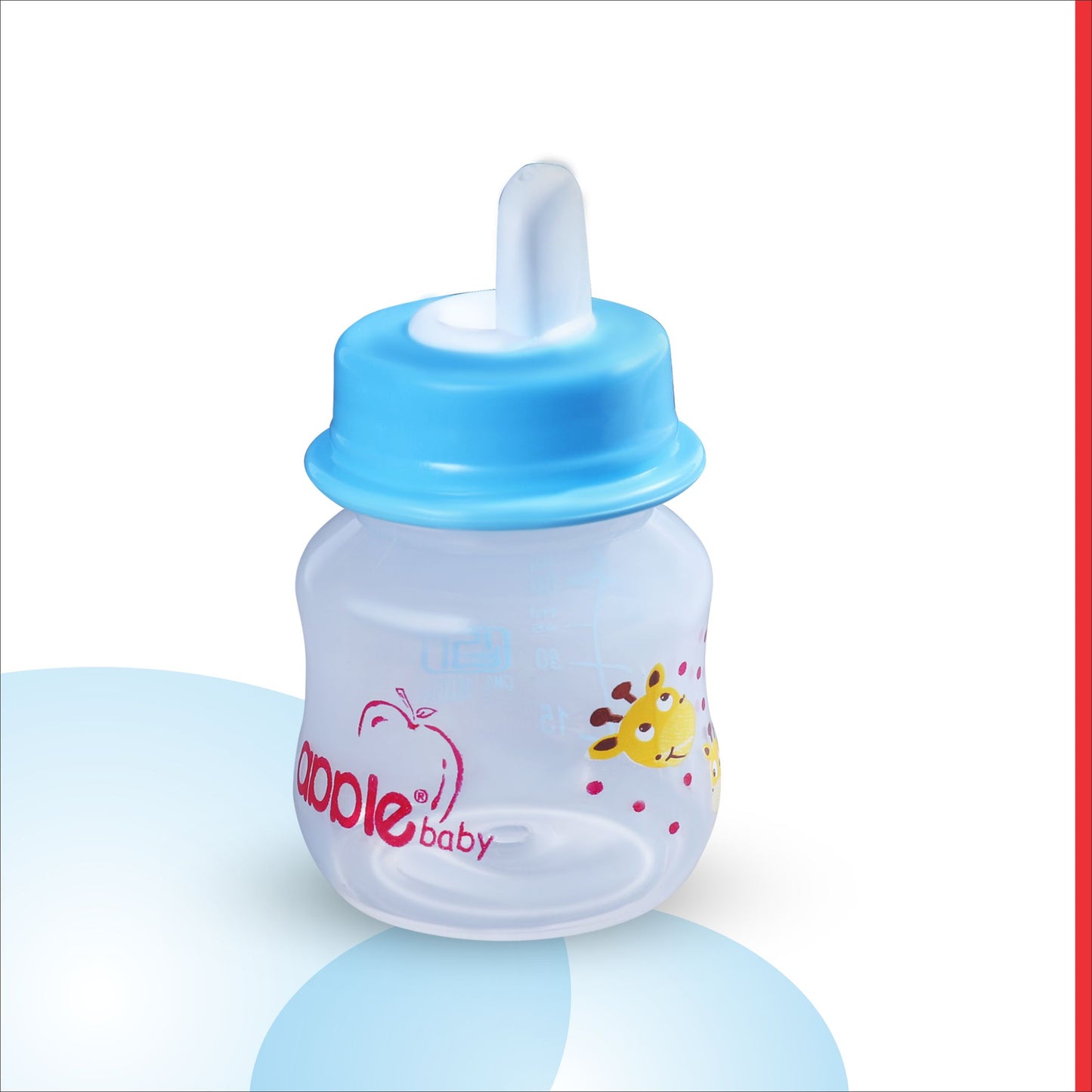 01A66_APPLE BABY BOOTS PLASTIC BOTTLE W SPOUT 2oz / 60 ML