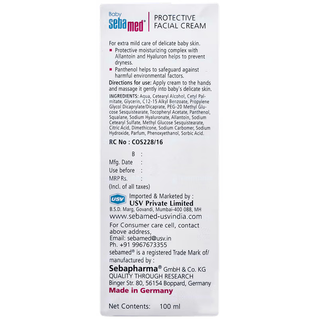 Sebamed Baby Protective Facial Cream | pH 5.5 with Panthenol & Allantoin | For Delicate Skin