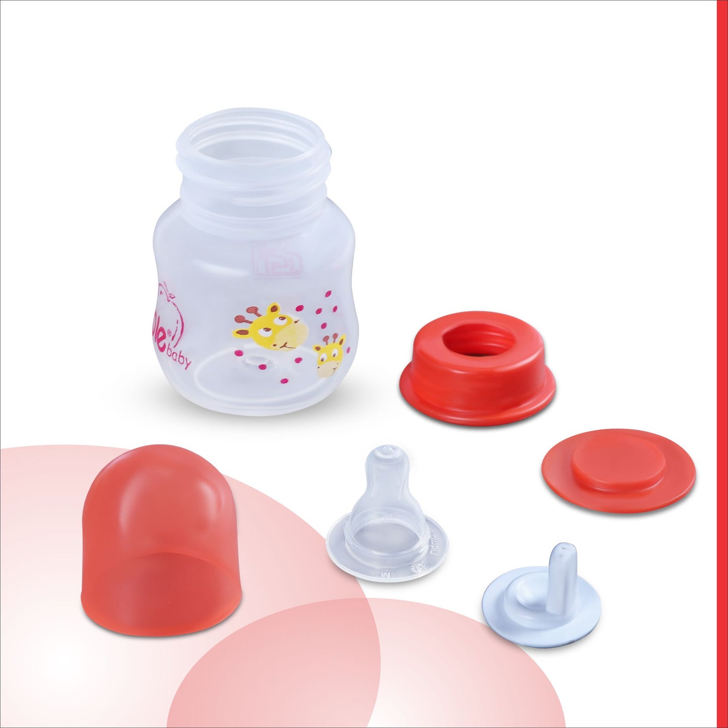 01A66_APPLE BABY BOOTS PLASTIC BOTTLE W SPOUT 2oz / 60 ML