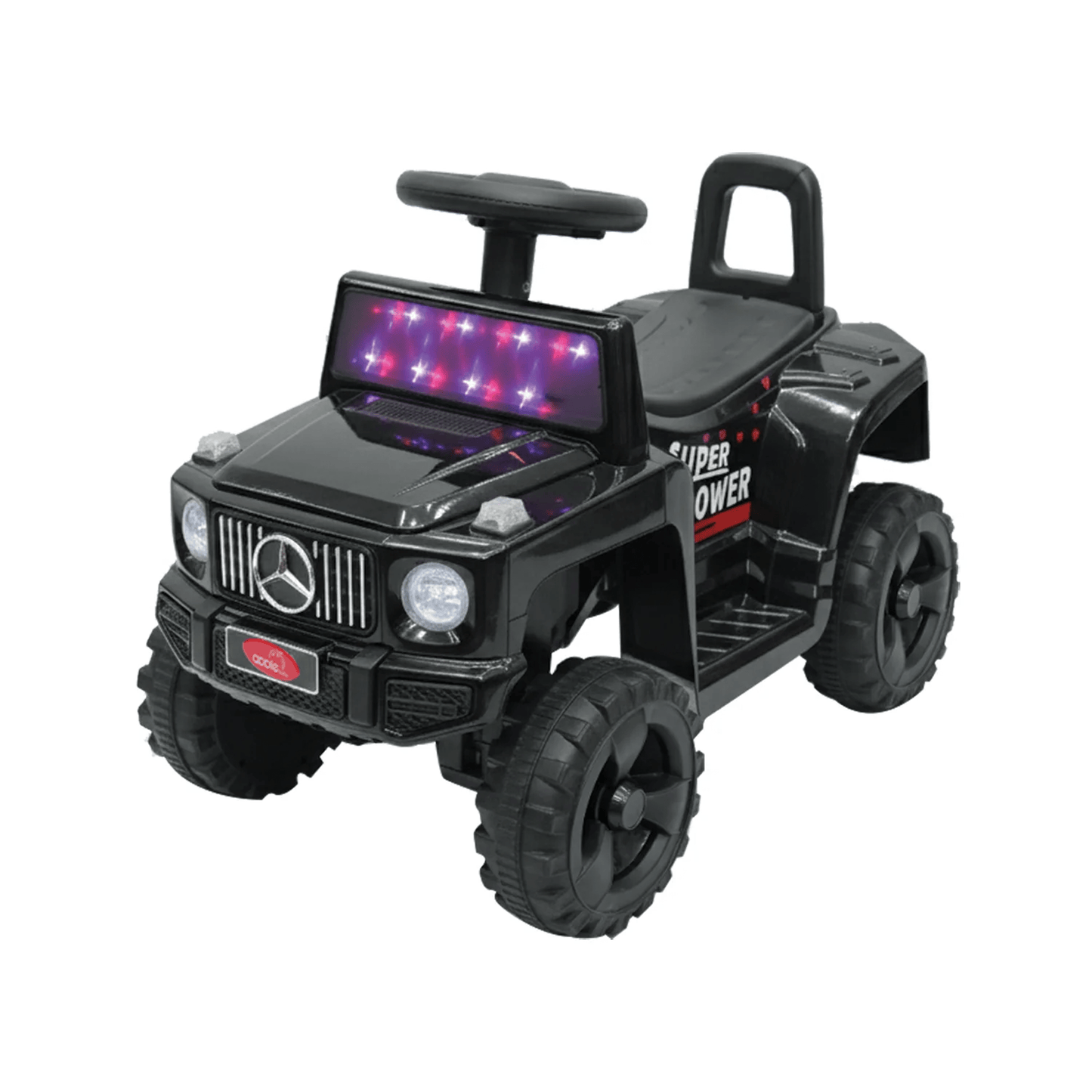 Apple Baby G - Wagon Style Ride - On Push Car | LED Light Windshield & Music | Foot - to - Floor SUV | Ages 1 - 3 Ride Ons for babies - Black - Bouncing Baby