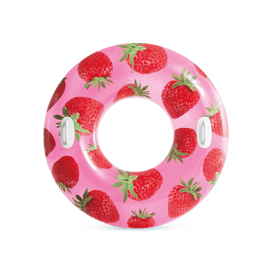 Intex Fruit Inflatable Swim Tube with Handles | Watermelon & Strawberry Pool Float | 1.07m / 42" | Ages 9+ Pool Floats for babies - Bouncing Baby