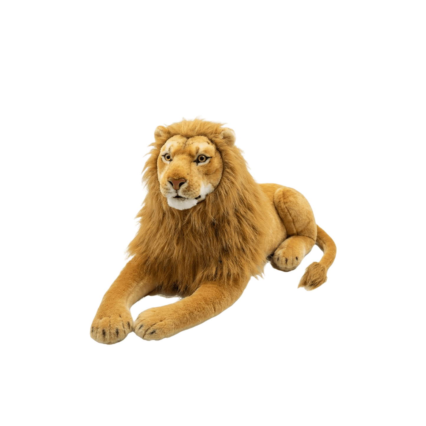 Realistic Lion Soft Toy | Lying Down Plush Stuffed Animal | Majestic Jungle Theme Gift Soft Toys for babies - Bouncing Baby