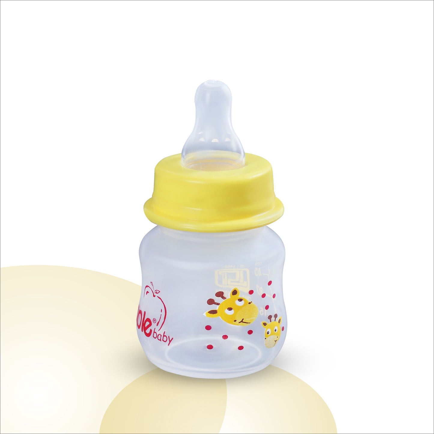 01A66_APPLE BABY BOOTS PLASTIC BOTTLE W SPOUT 2oz / 60 ML