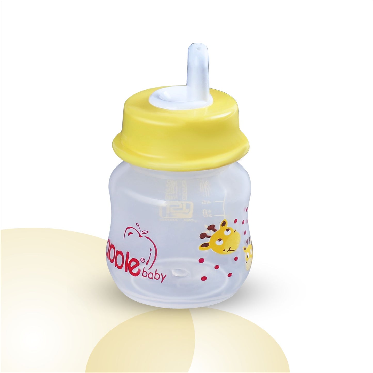 01A66_APPLE BABY BOOTS PLASTIC BOTTLE W SPOUT 2oz / 60 ML