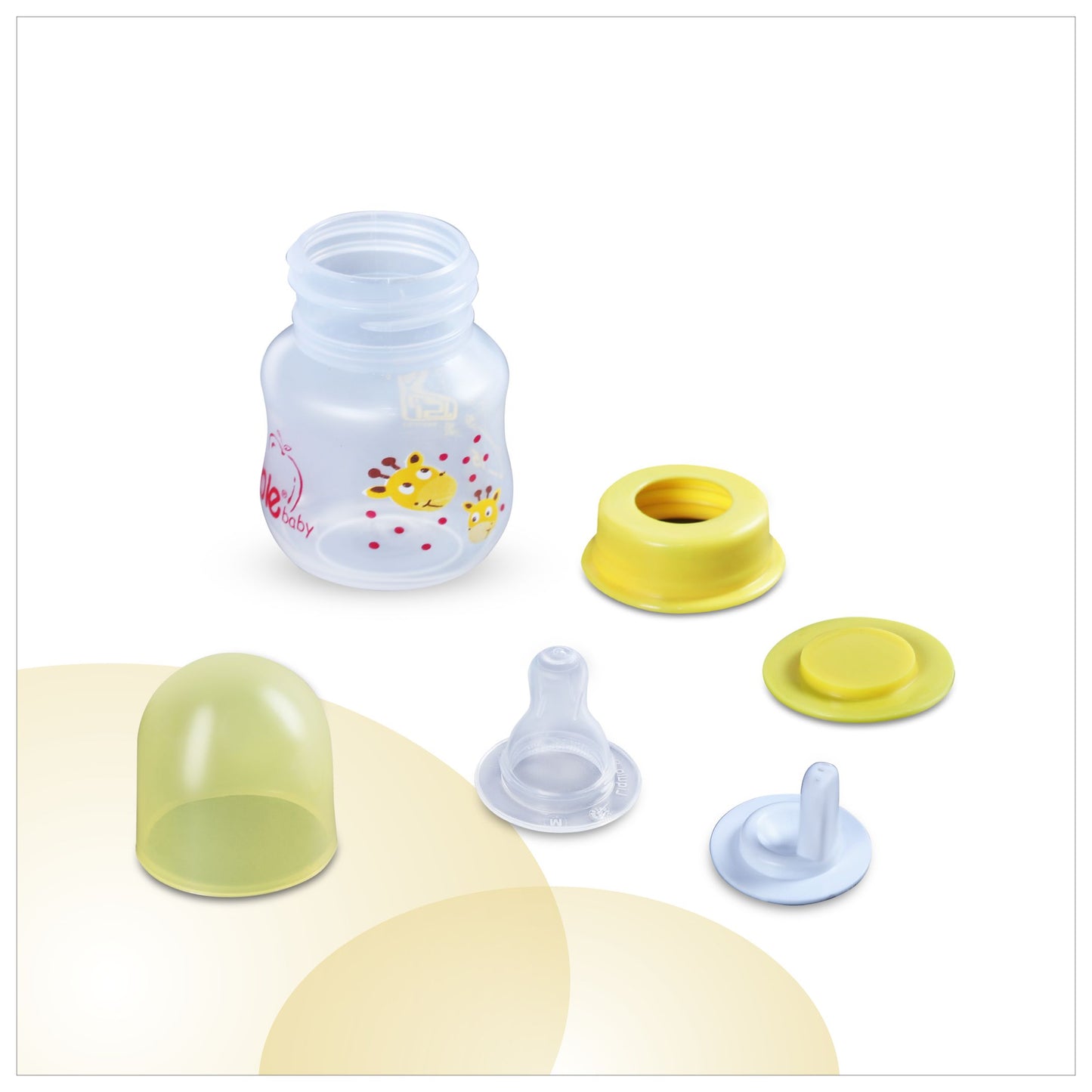 01A66_APPLE BABY BOOTS PLASTIC BOTTLE W SPOUT 2oz / 60 ML