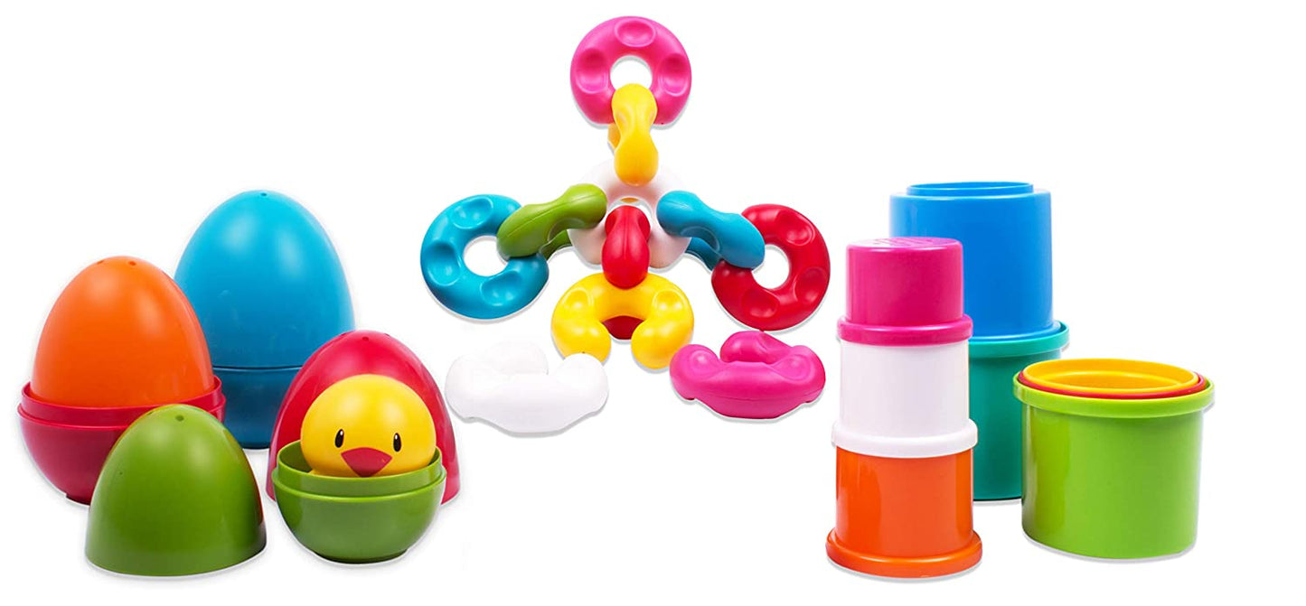 Funskool Link, Stack and Nest Toy Set,Multicolor