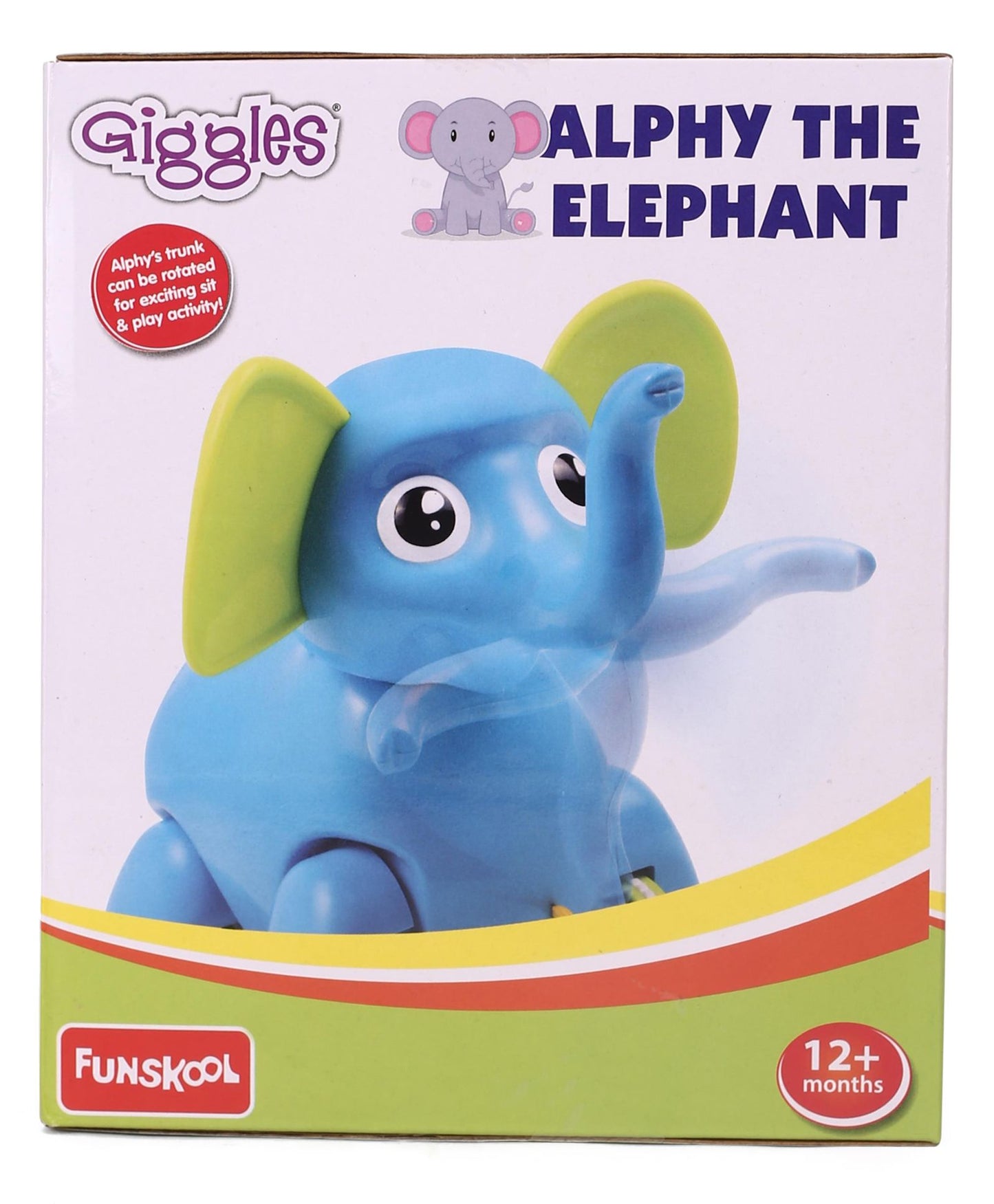 Giggles Alphy The Elephant Pull Along Toy - Blue