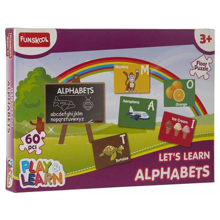 FUNSKOOL Play & Learn Alphabet Puzzle For Kid's Knowledge Improving (60 Pieces)