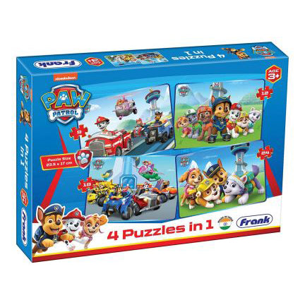 Frank Paw Patrol - 4 Puzzles in 1 for 3 Years and Above