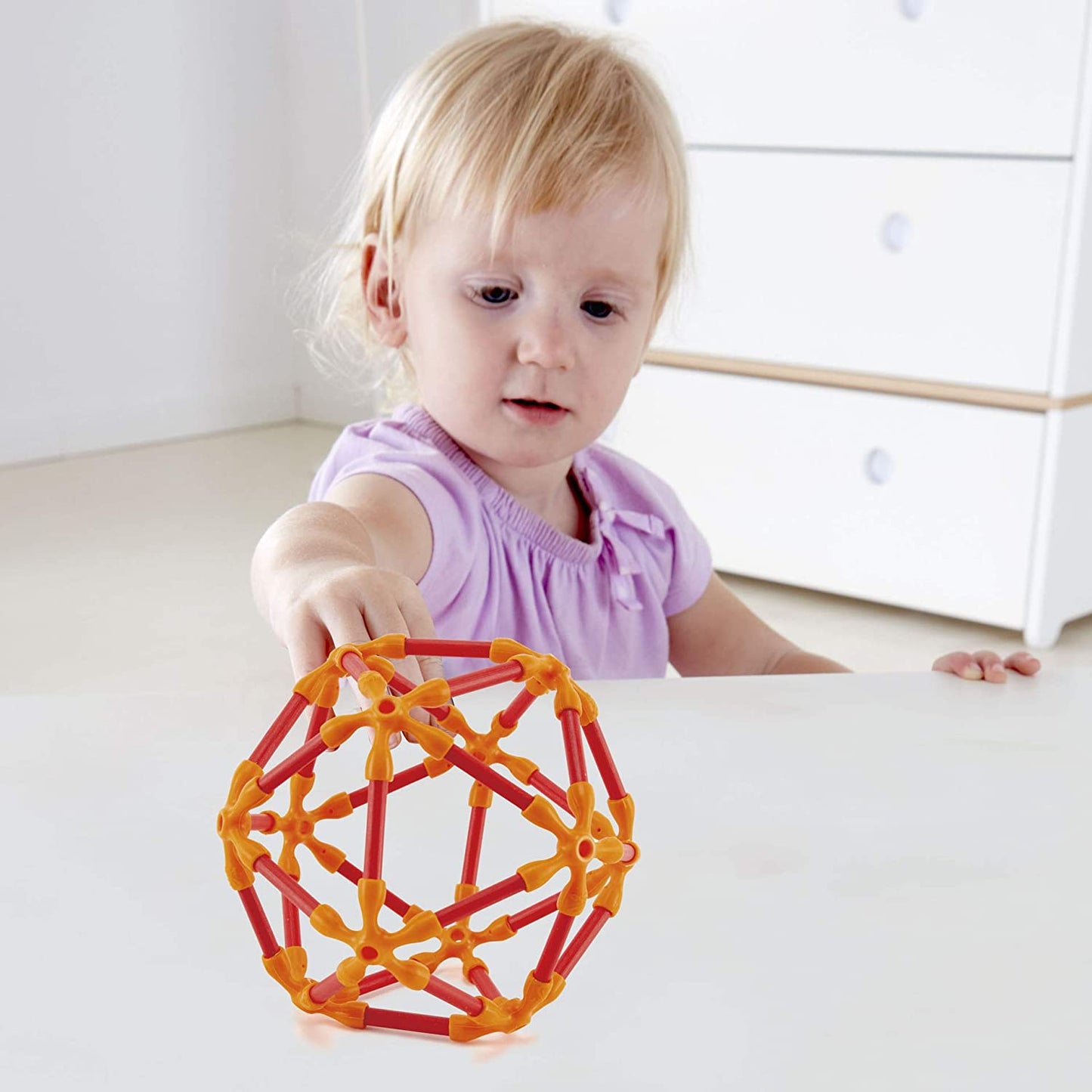 Hape Flexistix Stem Building Creative Construction Kit Bamboo Sticks Toys (Multicolor)