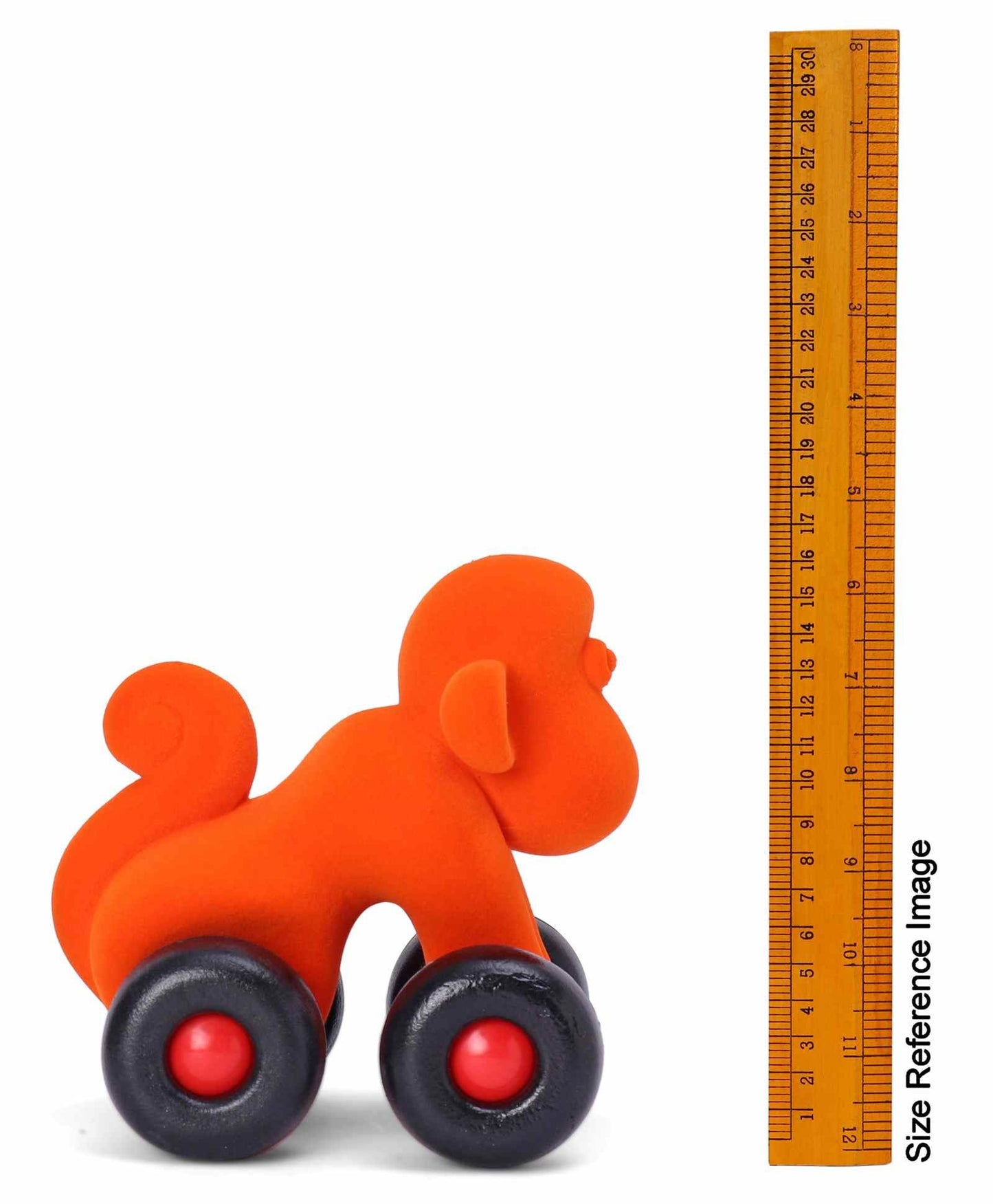Rubbabu Pull Along Monkey Toy - Orange