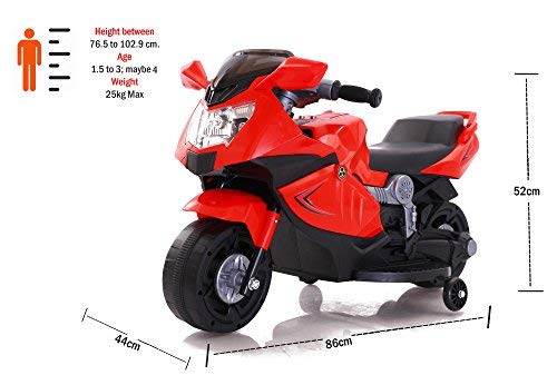 Toy House Mini Ninja Superbike Rechargeable Battery Operated Ride-On for Kids' (Red)