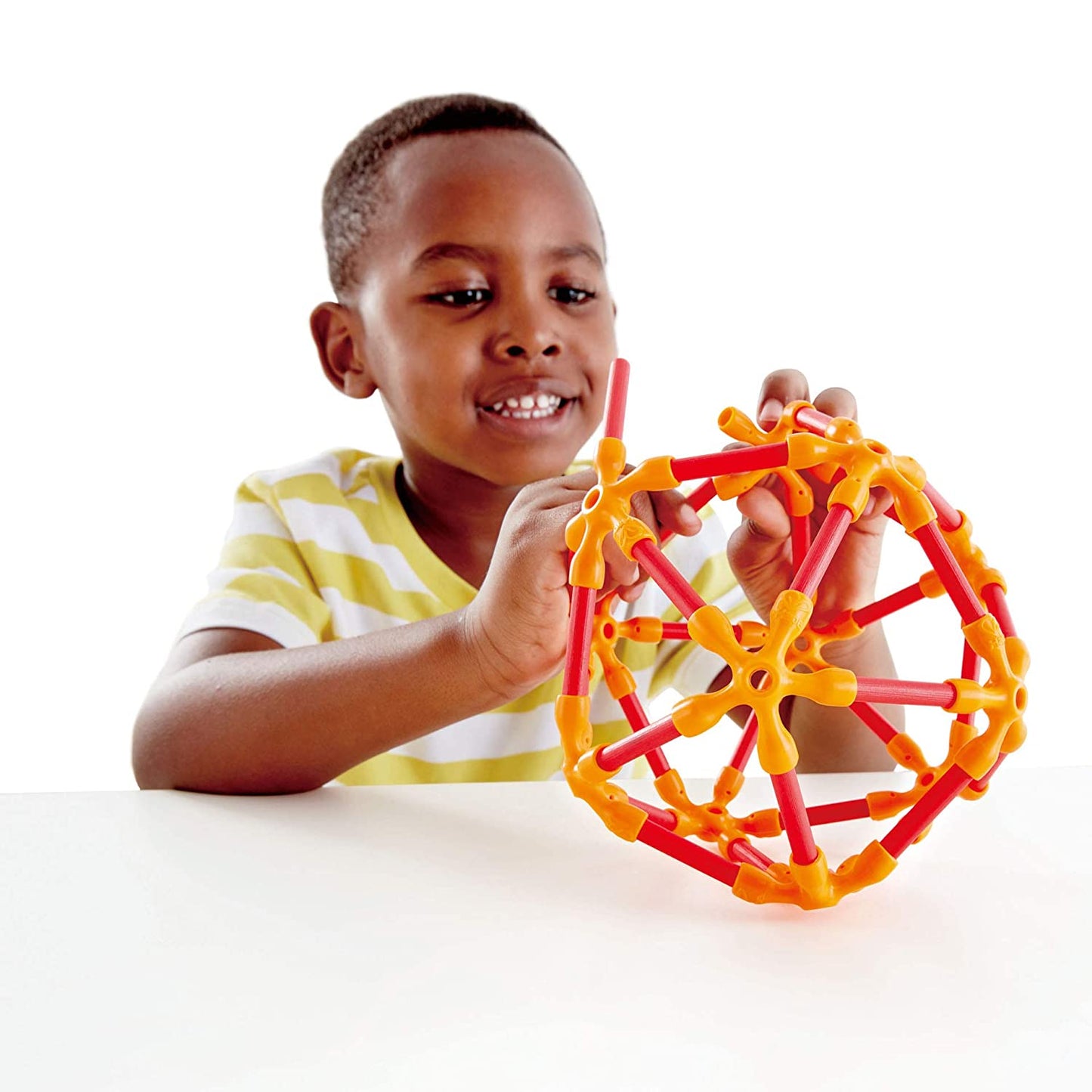 Hape Flexistix Stem Building Creative Construction Kit Bamboo Sticks Toys (Multicolor)
