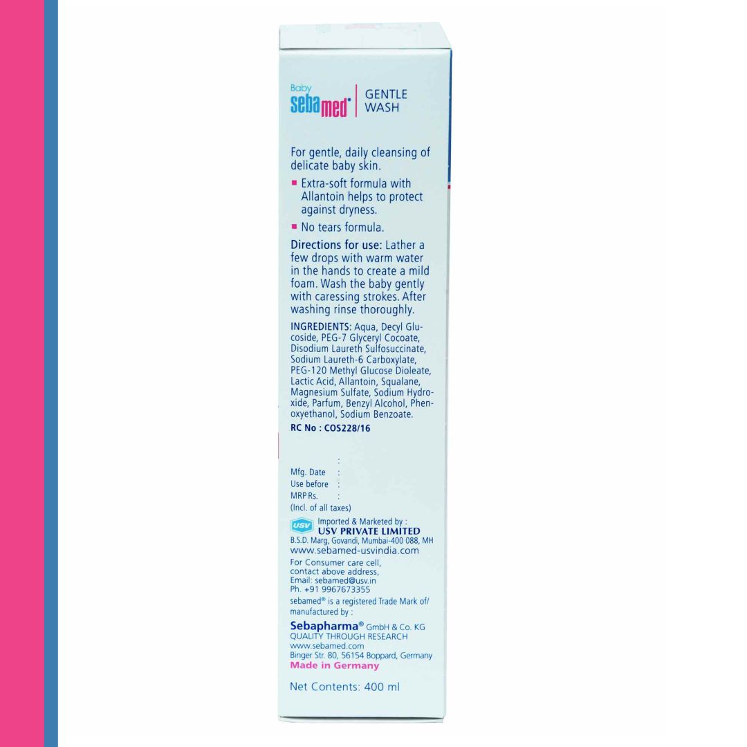 Sebamed Baby Gentle Wash - 400 ml tear free formula, vital protection against irritation
