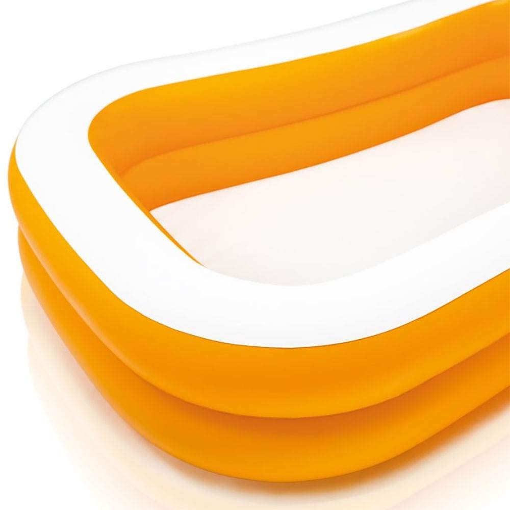 Intex 90in x 58in x 18in Outdoor Inflatable Family Swim Center, Orange
