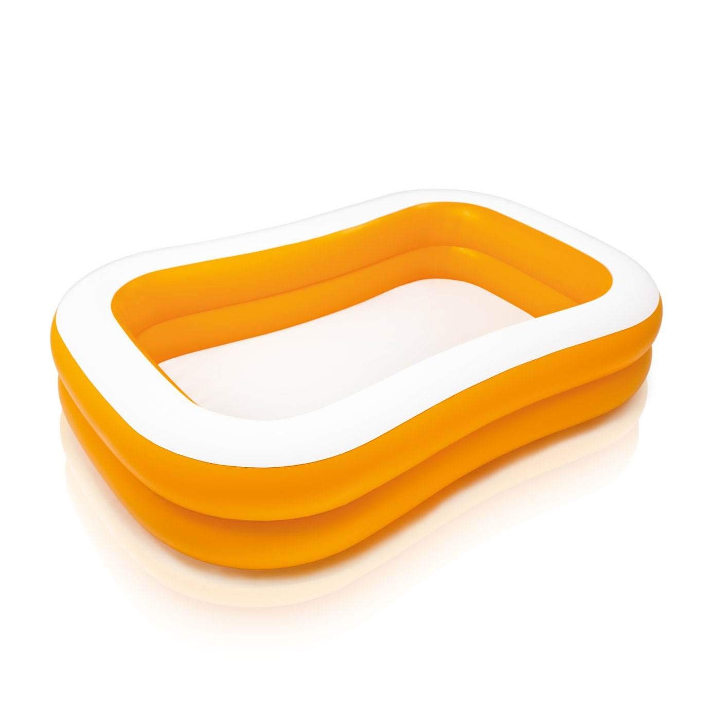Intex 90in x 58in x 18in Outdoor Inflatable Family Swim Center, Orange