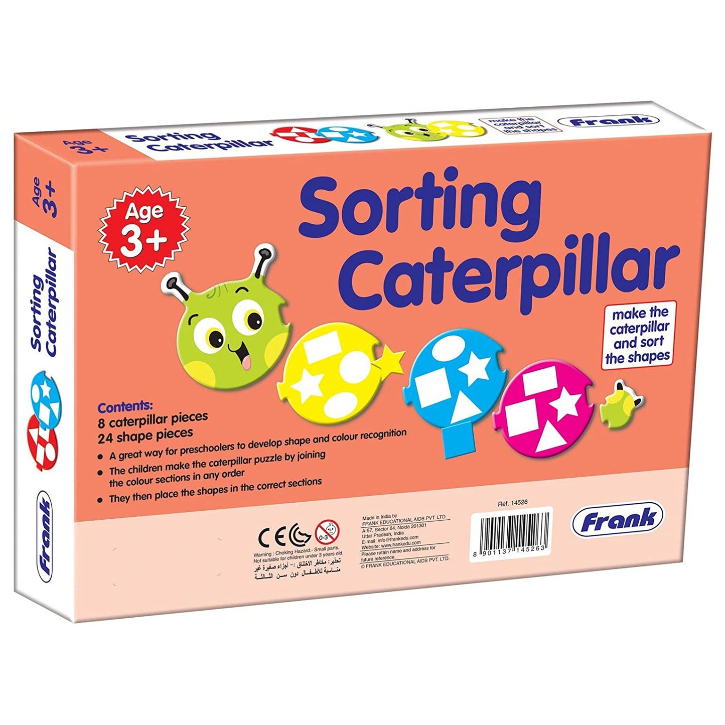 Frank Sorting Caterpillar Puzzle Multicolor - 32 Pieces