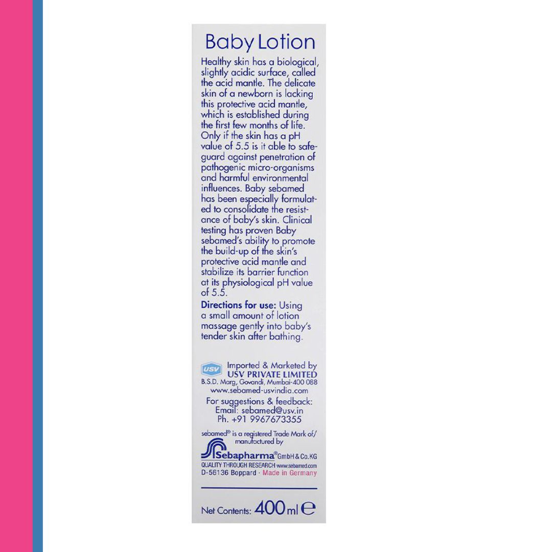 Sebamed Baby Lotion - 400 ml Moisturizers support the skin's hydro balance