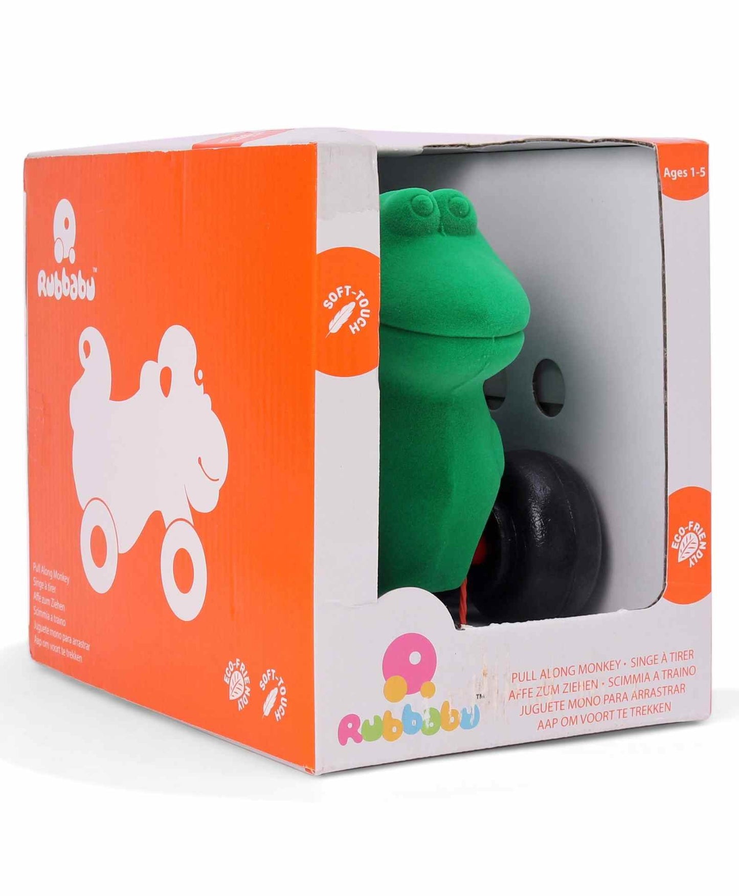 Rubbabu Pull Along Dinosaur Toy - Green