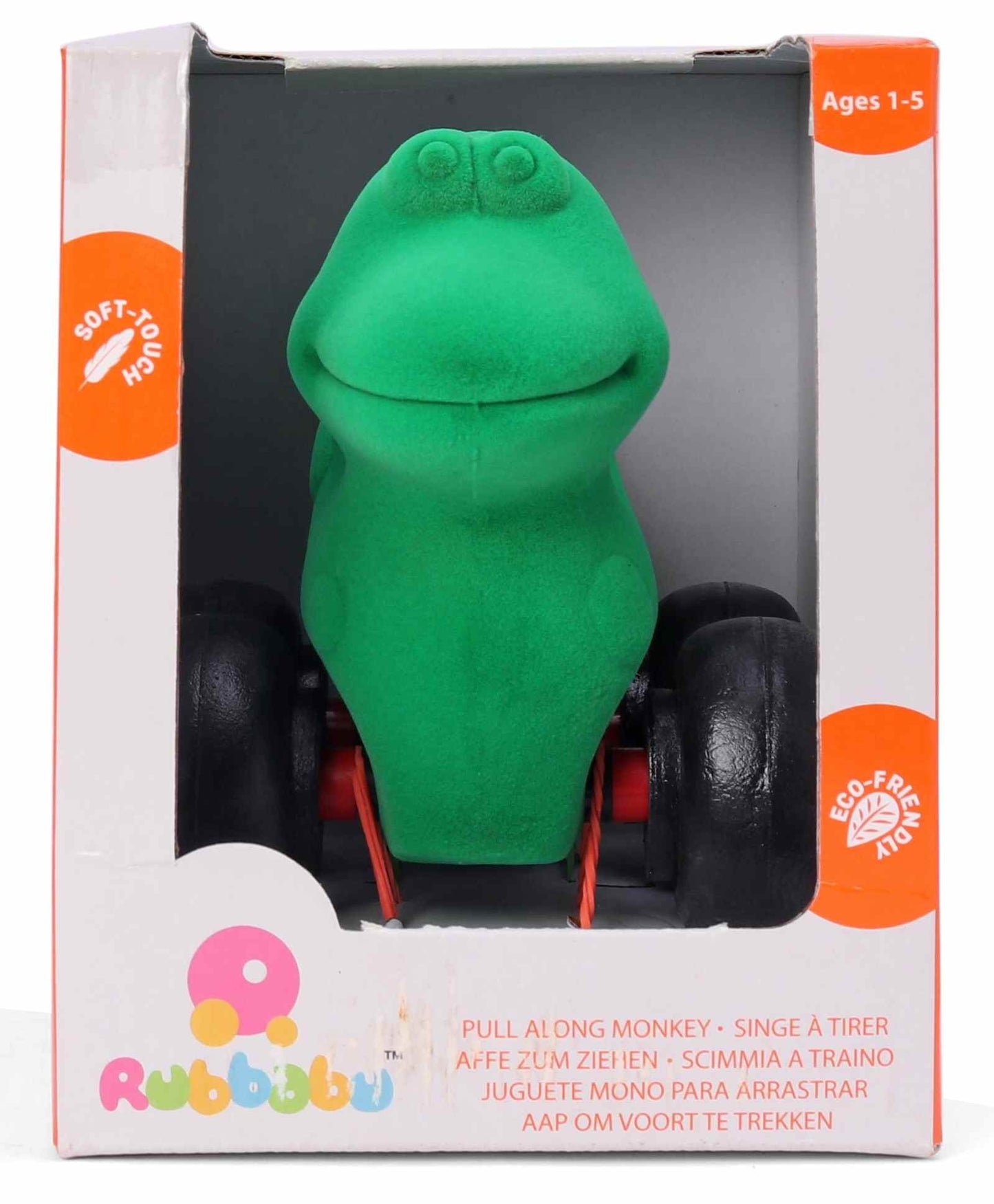 Rubbabu Pull Along Dinosaur Toy - Green