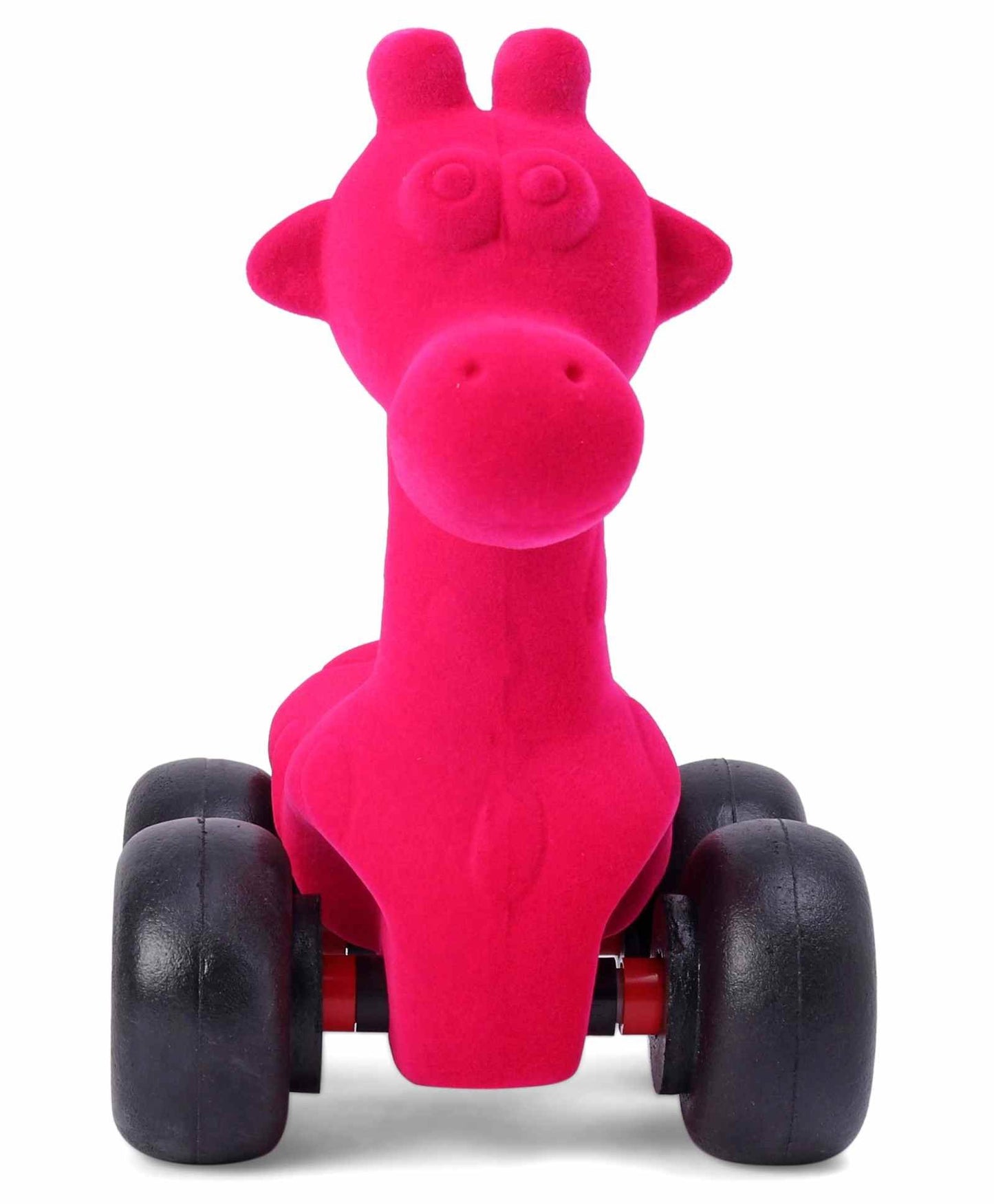 Rubbabu Pull Along Giraffe Toy - Dark Pink