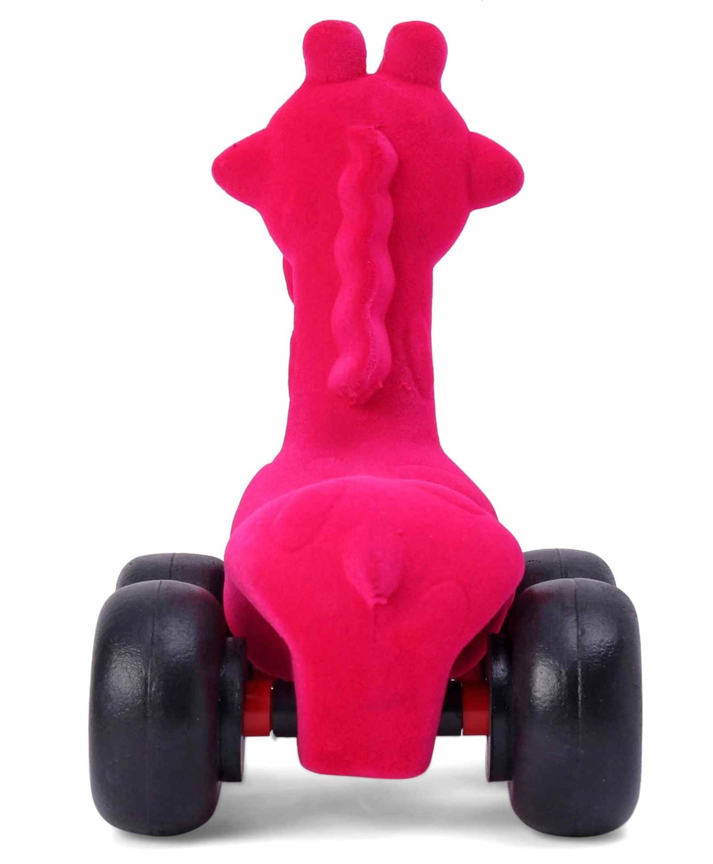 Rubbabu Pull Along Giraffe Toy - Dark Pink