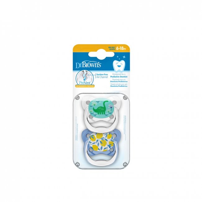 Dr. Brown's PreVent Contoured Pacifier 6-18m