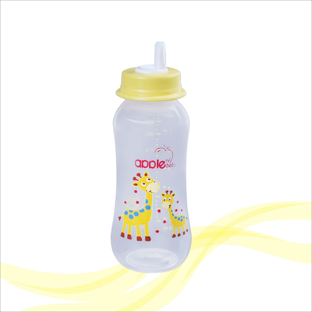 01A68_APPLE BABY BOOTS PLASTIC BOTTLE W SPOUT 8oz\ 250ML