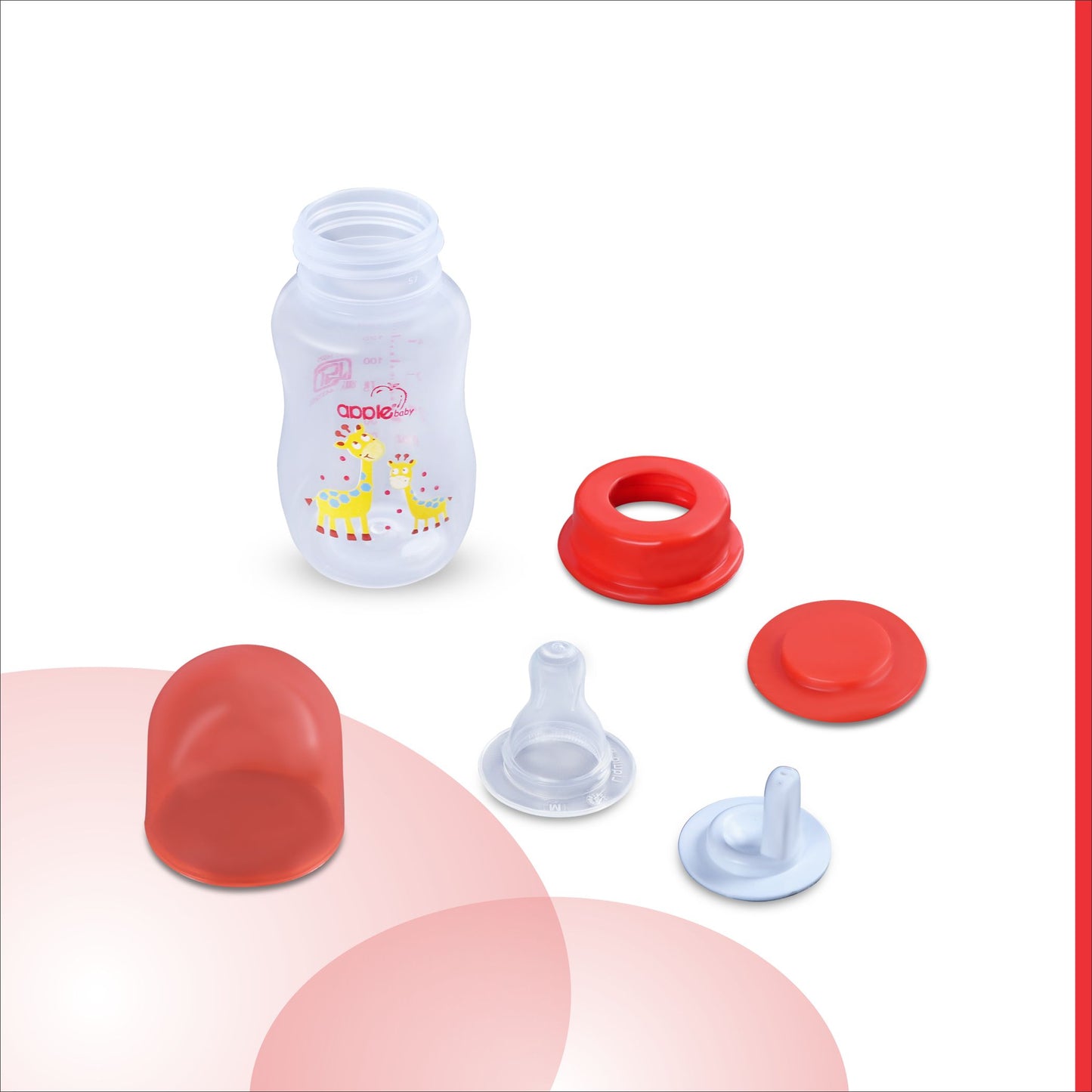 01A67_APPLE BABY BOOTS PLASTIC BOTTLE W SPOUT  4OZ\125ML