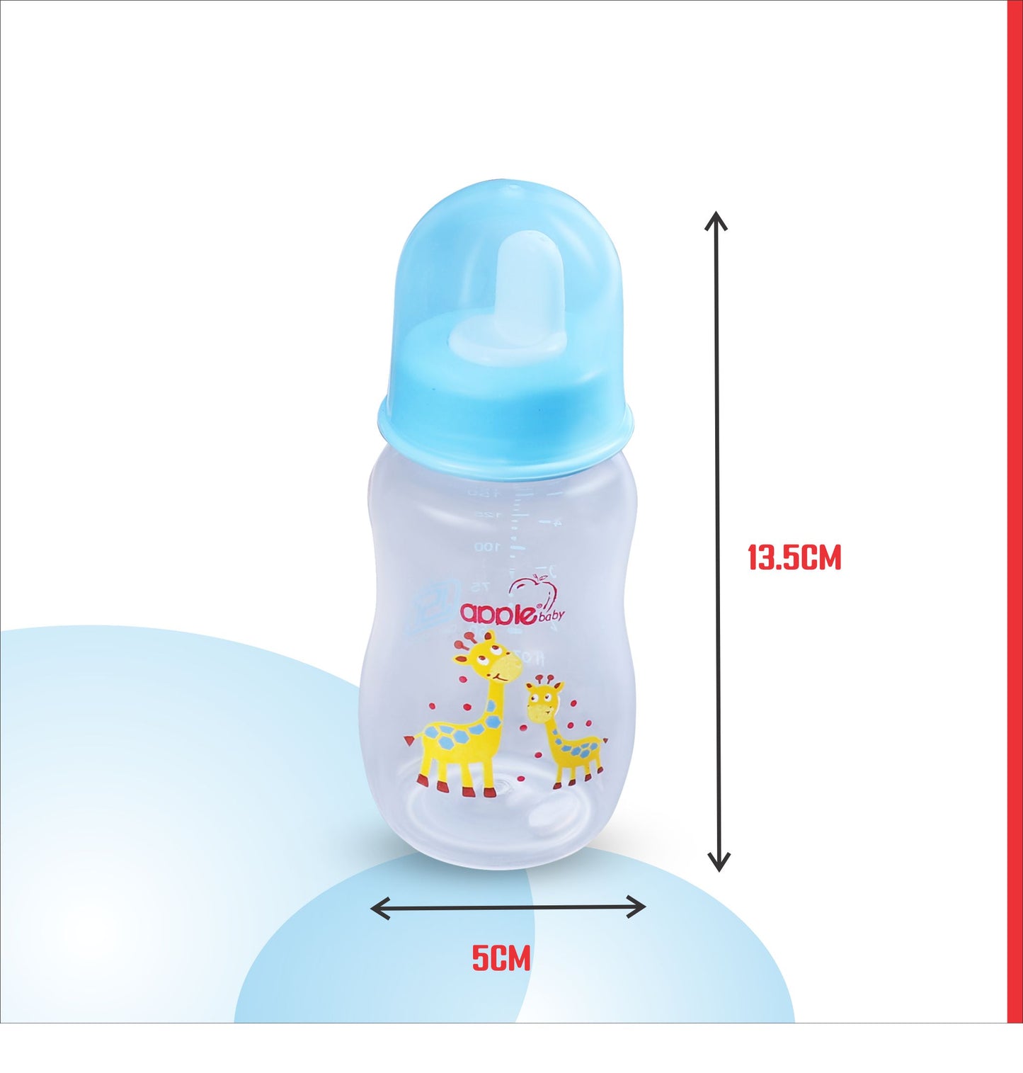 01A67_APPLE BABY BOOTS PLASTIC BOTTLE W SPOUT  4OZ\125ML