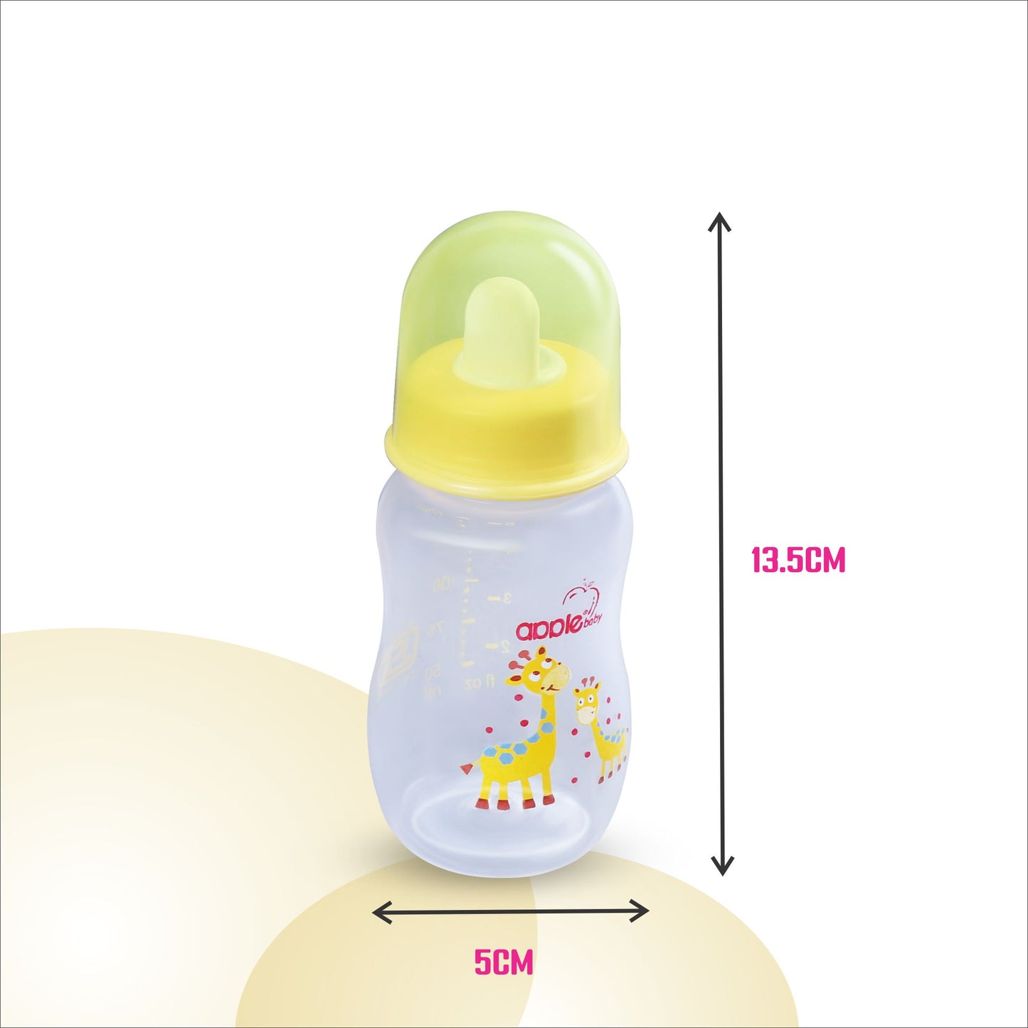 01A67_APPLE BABY BOOTS PLASTIC BOTTLE W SPOUT  4OZ\125ML