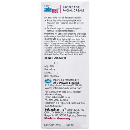 Sebamed Baby Protective Facial Cream | pH 5.5 with Panthenol & Allantoin | For Delicate Skin