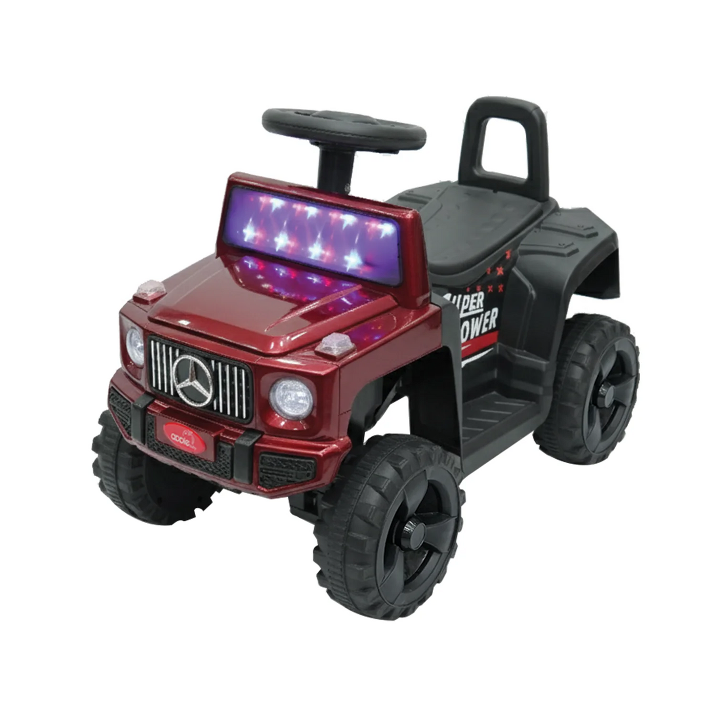 Apple Baby G-Wagon Style Ride-On Push Car | LED Light Windshield & Music | Foot-to-Floor SUV | Ages 1-3