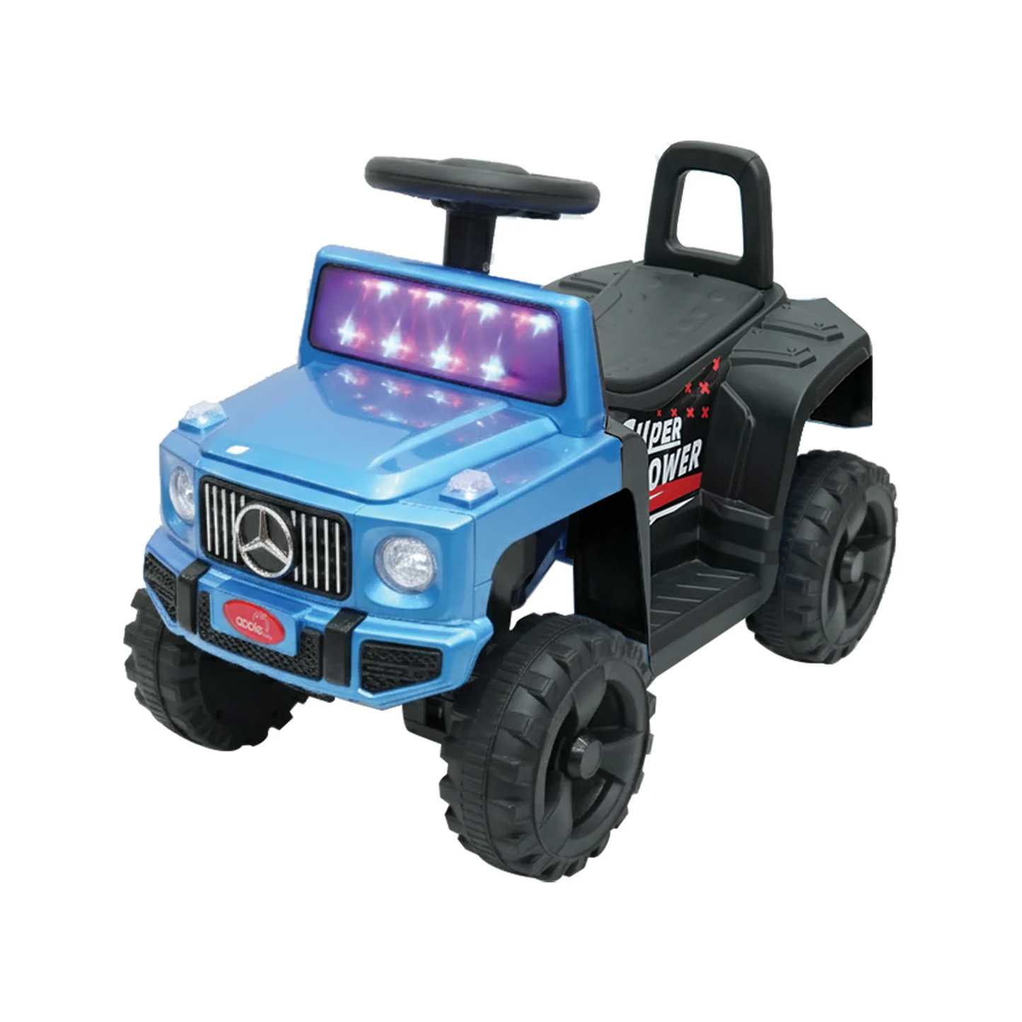 Apple Baby G-Wagon Style Ride-On Push Car | LED Light Windshield & Music | Foot-to-Floor SUV | Ages 1-3