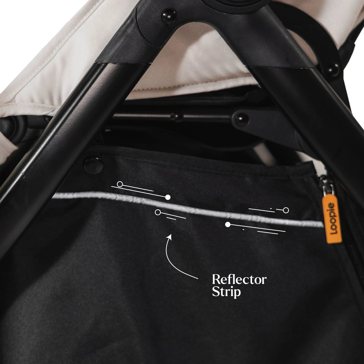 Loopie Hop Premium Baby Stroller | Travel-Friendly Compact Fold | Ages 0-4 Years | Black Charcoal