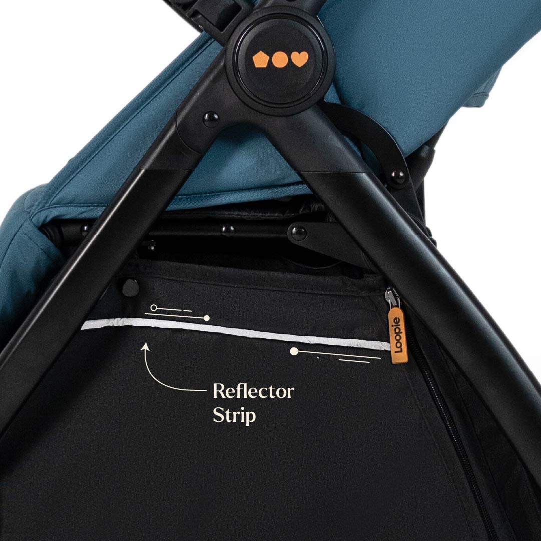 Loopie Hop Premium Baby Stroller | Travel-Friendly Compact Fold | Ages 0-4 Years | Black Charcoal