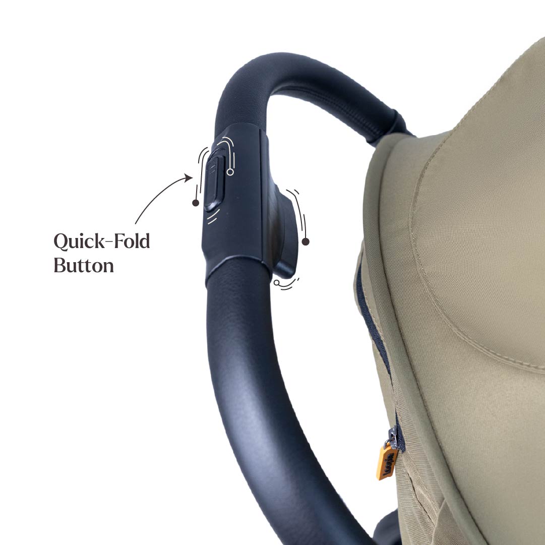 Loopie Hop Premium Baby Stroller | Travel-Friendly Compact Fold | Ages 0-4 Years | Black Charcoal