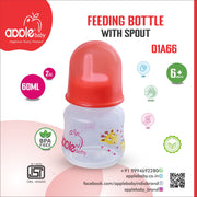 01A66_APPLE BABY BOOTS PLASTIC BOTTLE W SPOUT 2oz / 60 ML
