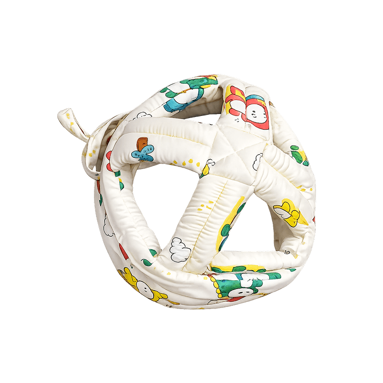Anti - Fall Baby Safety Helmet | Adjustable Infant Head Protector Pillow Safety Gear for babies - Beige - Bouncing Baby