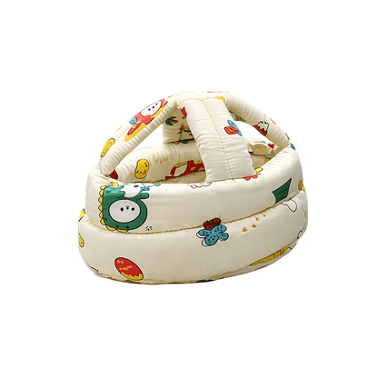 Anti - Fall Baby Safety Helmet | Adjustable Infant Head Protector Pillow Safety Gear for babies - Beige - Bouncing Baby