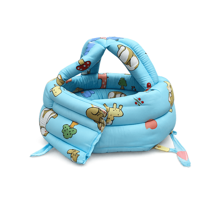 Anti - Fall Baby Safety Helmet | Adjustable Infant Head Protector Pillow Safety Gear for babies - Blue - Bouncing Baby