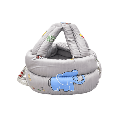 Anti - Fall Baby Safety Helmet | Adjustable Infant Head Protector Pillow Safety Gear for babies - Gray - Bouncing Baby