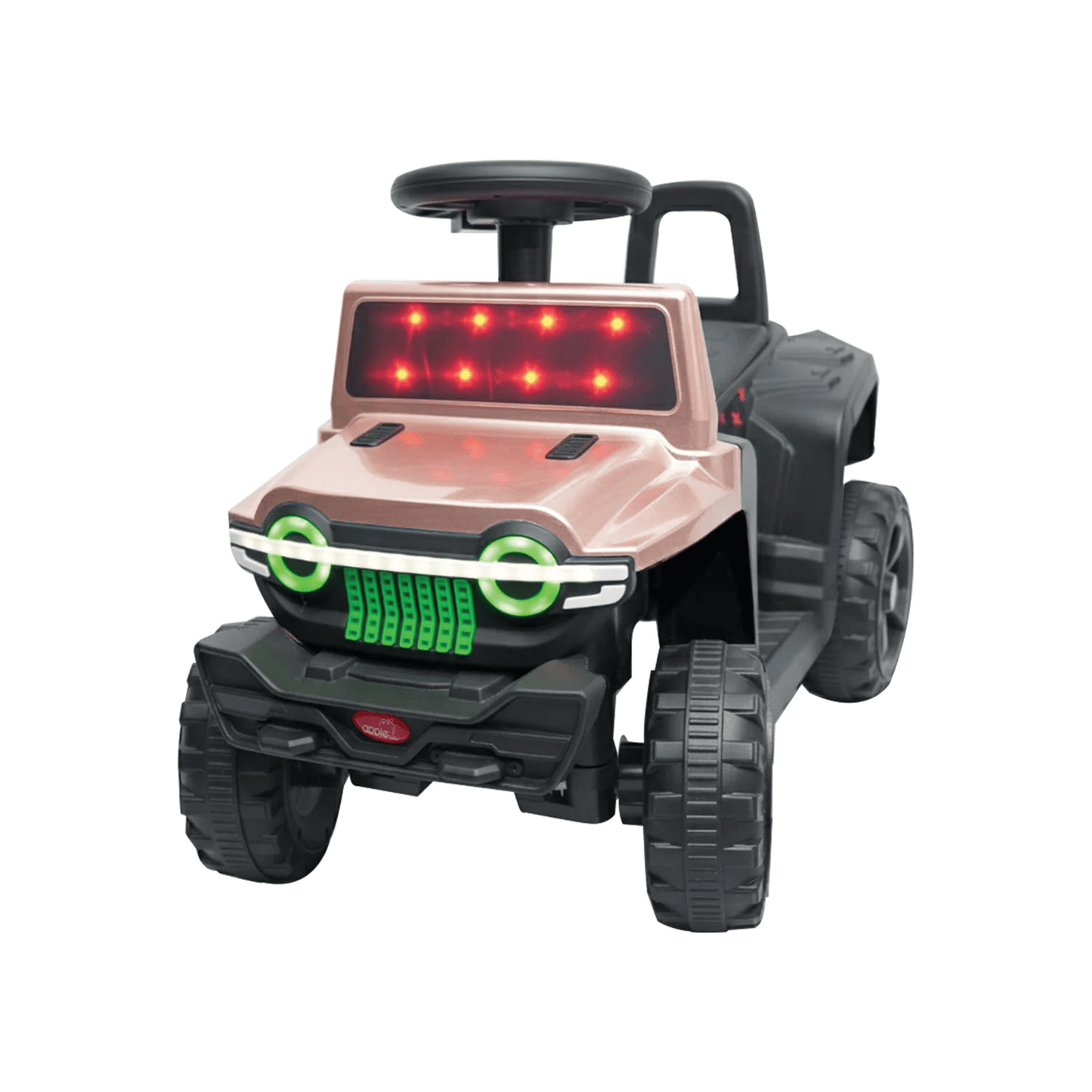 Apple Baby Electric - Style Jeep Ride - On | LED Light - Up Grille & Windshield | Foot - to - Floor SUV Toy | Ages 1 - 3 Ride Ons for babies - Rose gold - Bouncing Baby